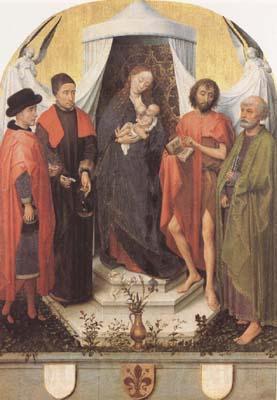 Rogier van der Weyden Madonna with Four Saints (mk08) Norge oil painting art